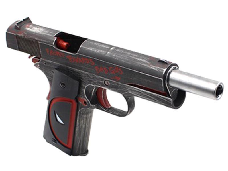 Pistola de airsoft Colt 1911 Deadpool Gas Blowback totalmente metálica