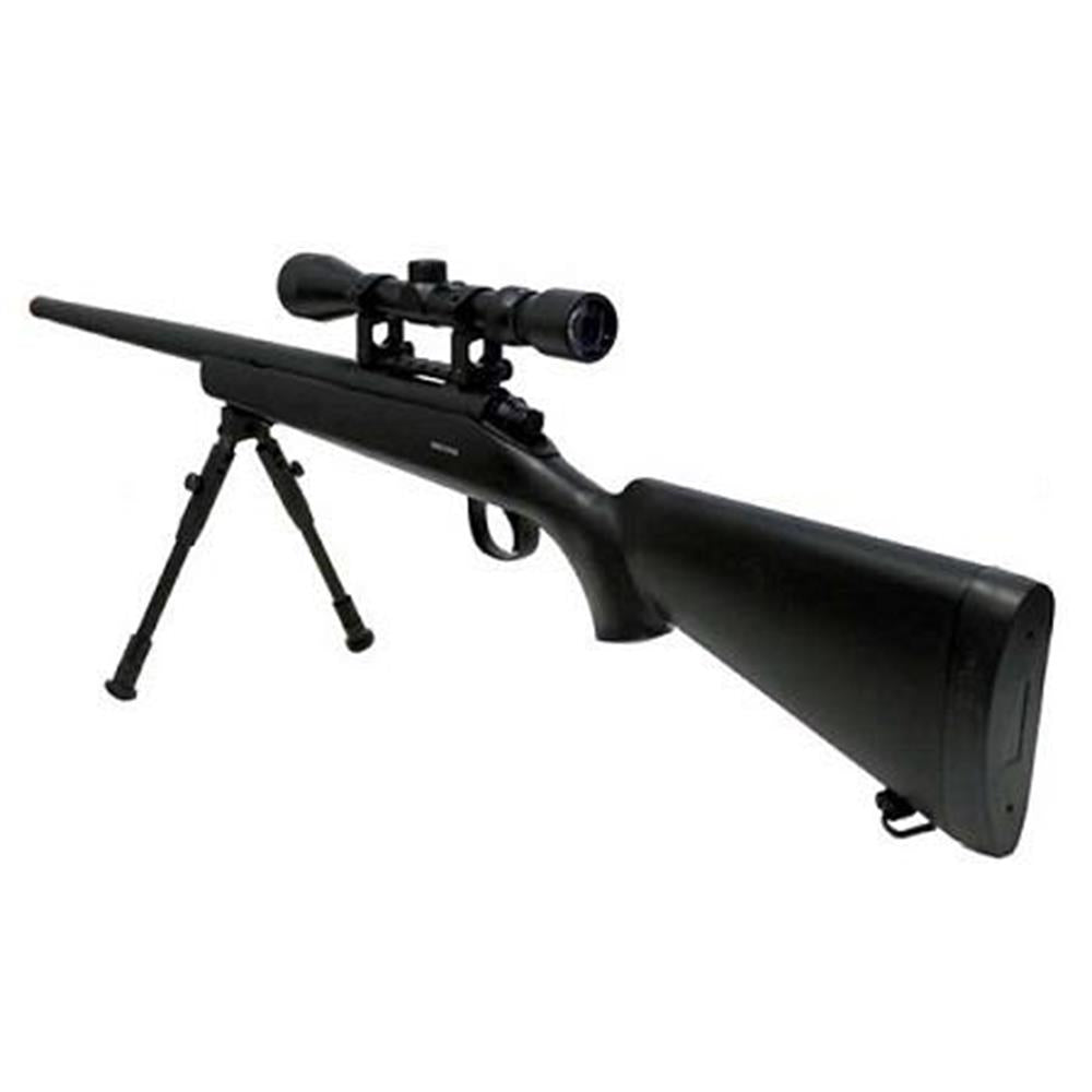 Fucile Di Precisione Sniper Long Barel Professionale Con Molla Rinforzata + Bipede + Ottica