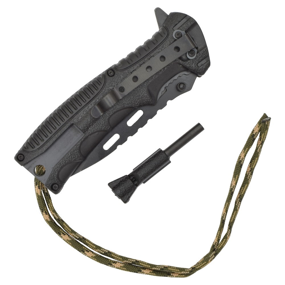 Coltello Militare da Soppravivenza Survival Pieghevole Tascabile