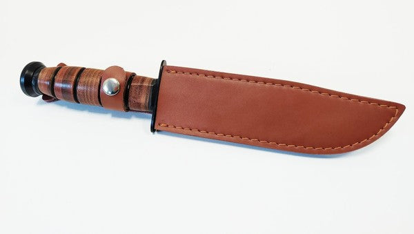 Cuchillo de caza original Rambo III con funda de cuero auténtico