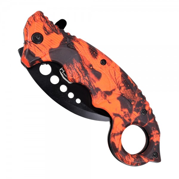 Coltello Karambit Apertura Lama Assistita Colore Arancione