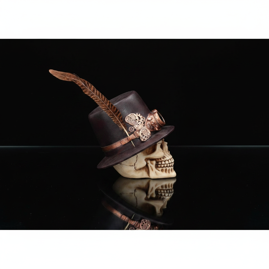 Teschio Steampunk - solo sfondo scuro