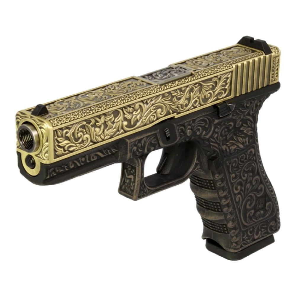 Pistola a Gas Modello Glock 17 Edizione Limitata Floral Bronze Professionale