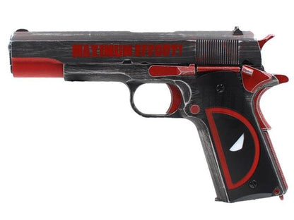 Pistola de airsoft Colt 1911 Deadpool Gas Blowback totalmente metálica