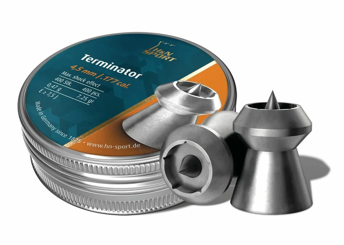 H&N Sport Terminator – Balines Hollow Point en Estrella 4,5mm .177 cal – 400 pzs