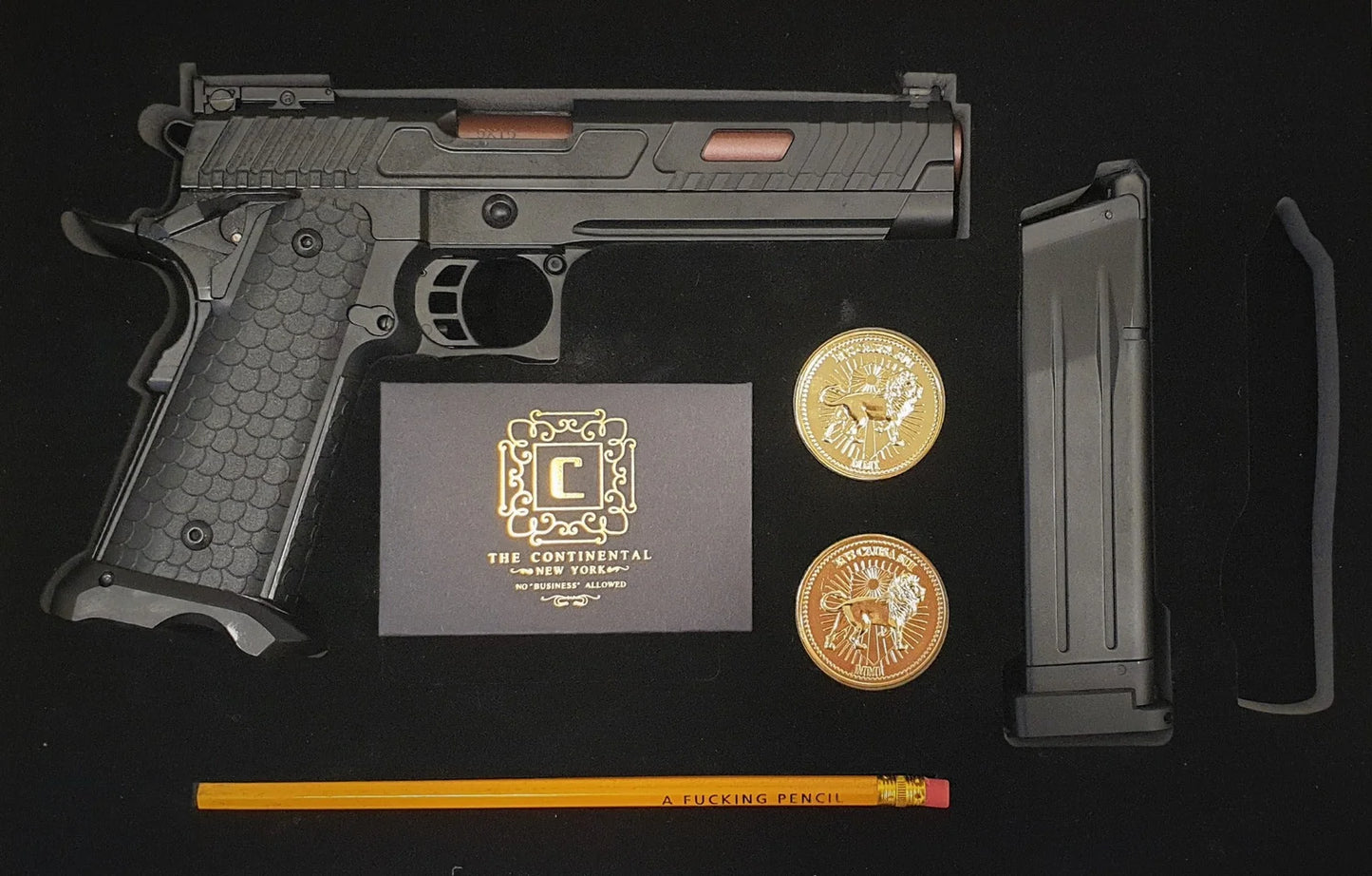 Pistola Airsoft JW3 Baba Yaga Gas Blowback Full Metal | Hi-Capa | 301-350 FPS | Collector Box in Legno