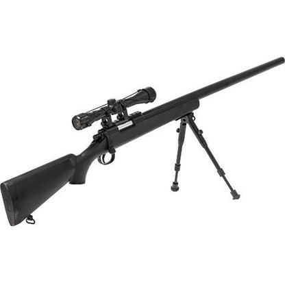 Fucile Di Precisione Sniper Long Barel Professionale Con Molla Rinforzata + Bipede + Ottica