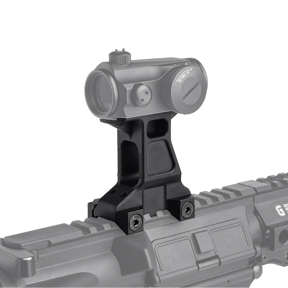 ATTACCO CON RIALZO 2.91" PER RED DOT T1/T2 NERO, PROFESSIONALE