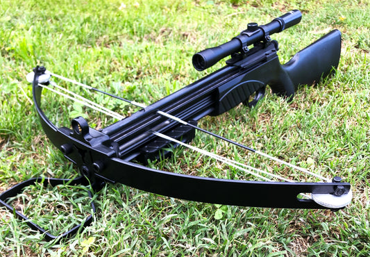 Fucile Balestra Da Caccia Carrucolata con Ottica, 180 FPS, 120 libbre