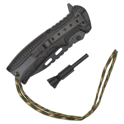 Coltello Militare da Soppravivenza Survival Pieghevole Tascabile