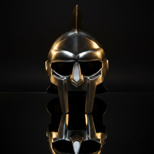 Casco de gladiador romano portátil de acero