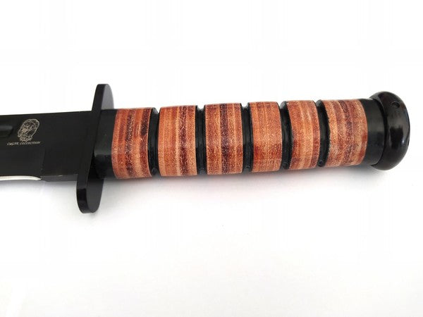 Cuchillo de caza original Rambo III con funda de cuero auténtico 