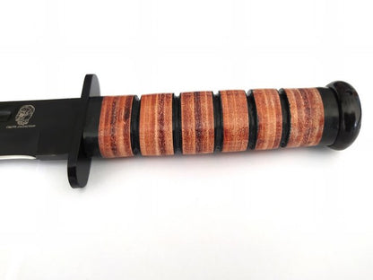 Cuchillo de caza original Rambo III con funda de cuero auténtico 