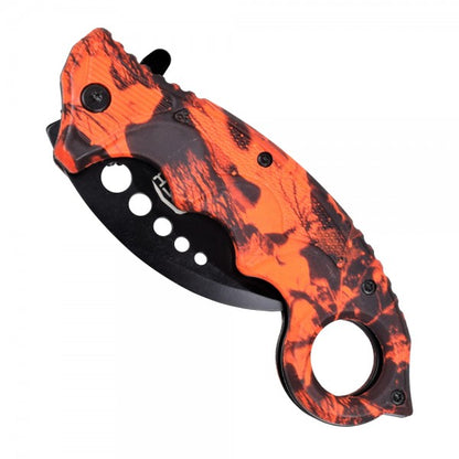 Coltello Karambit Apertura Lama Assistita Colore Arancione