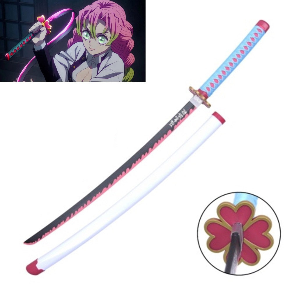 Demon Slayer Mitsuri Kanroji Katana 103cm para coleccionistas, cosplay, fanáticos