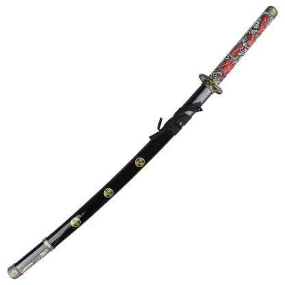 Katana Giapponese Samurai Cerimonia con Dragone, 103 cm Lama in Acciaio