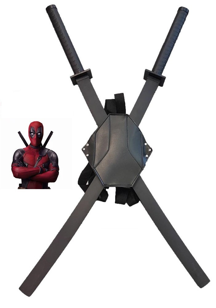 Katane Deadpool Con Fodero per Schiena Lama in Acciaio