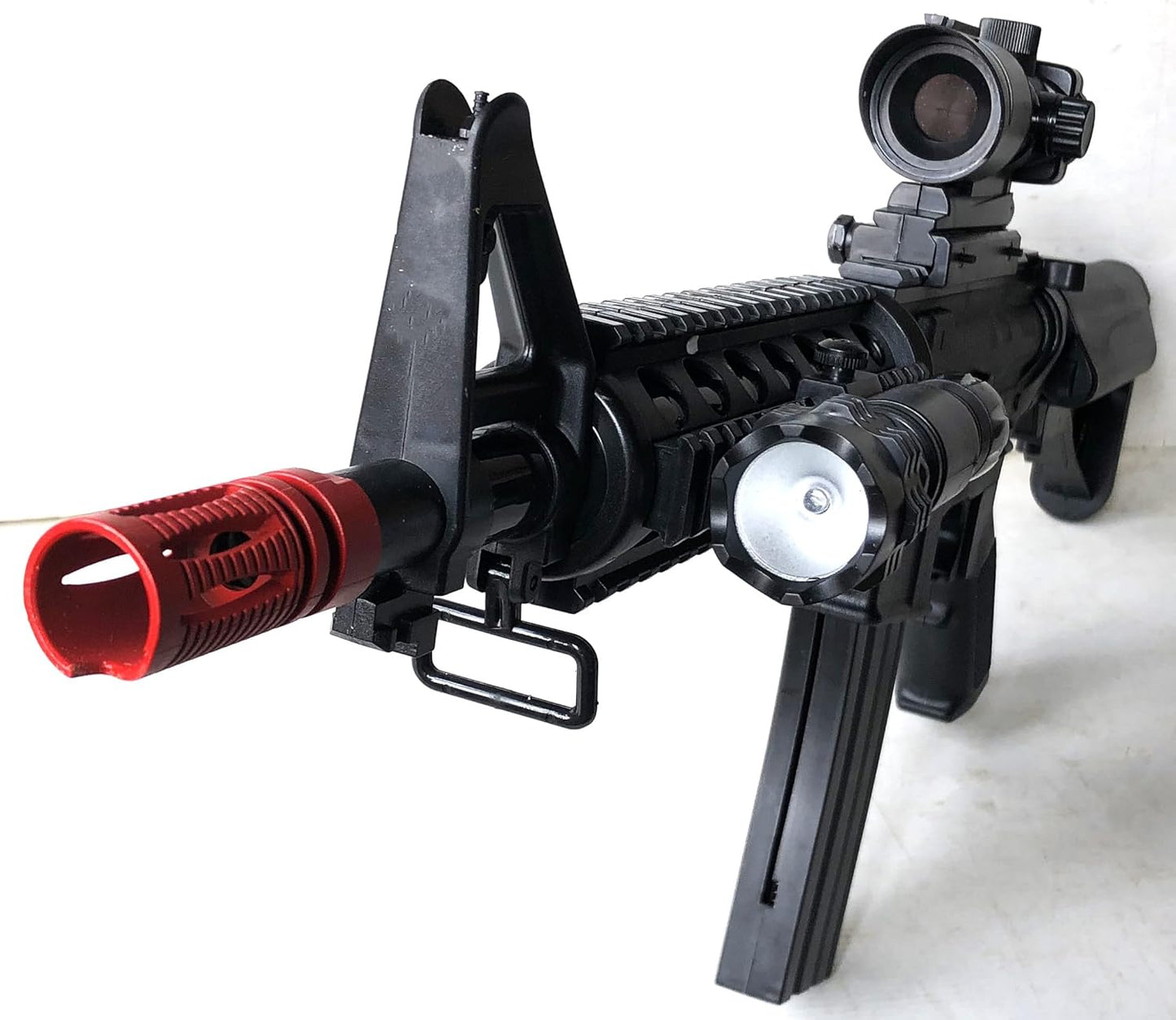 Fucile M4 a Molla Con Red Dot e Torcia