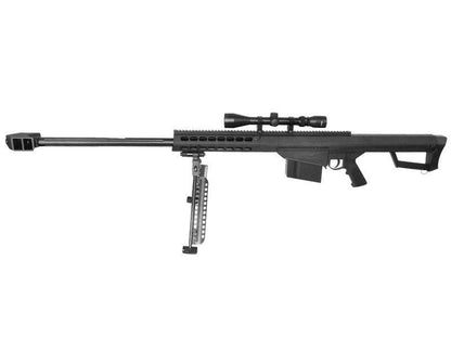 Rifle de francotirador Barrett Galaxy M82A1 con mira telescópica y bípode