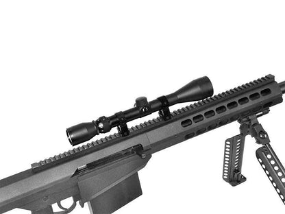 Rifle de francotirador Barrett Galaxy M82A1 con mira telescópica y bípode