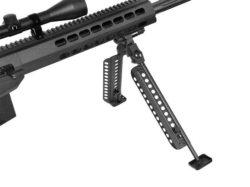 Rifle de francotirador Barrett Galaxy M82A1 con mira telescópica y bípode