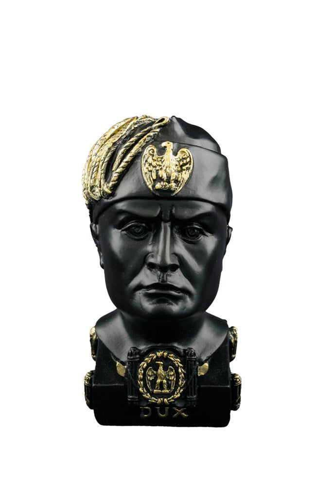 Busto Benito Mussolini in Resina Smaltata — Edizione da Collezione