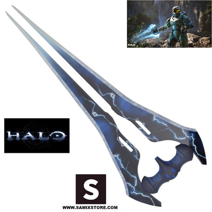 Halo Spada Type-1 Energy blu dei Sangheili 68 cm Lama In Acciaio