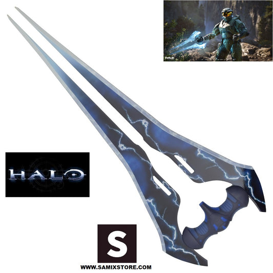 Halo Spada Type-1 Energy blu dei Sangheili 68 cm Lama In Acciaio