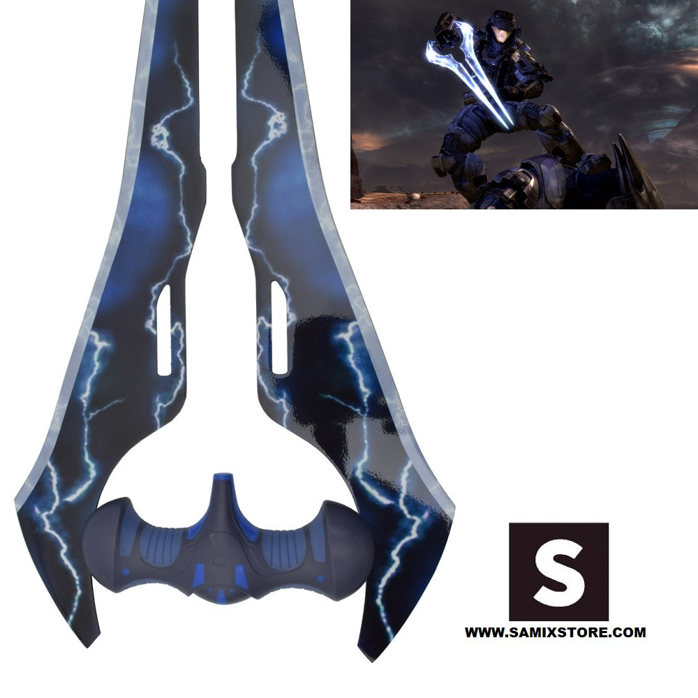 Halo Spada Type-1 Energy blu dei Sangheili 68 cm Lama In Acciaio