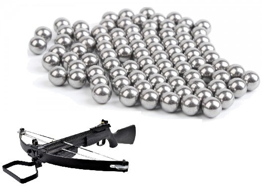 100 Biglie in acciaio 8mm per Fucile Balestra 180 FPS