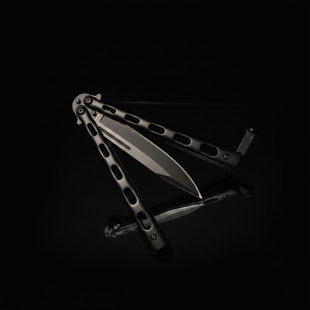 Butterfly Knife aperto - Sfondo Scuro