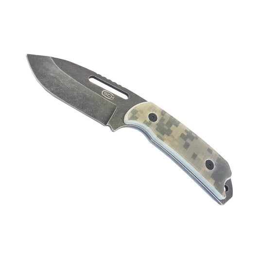 Coltello Da Caccia Lama in Acciaio Inox, impugnatura Camo
