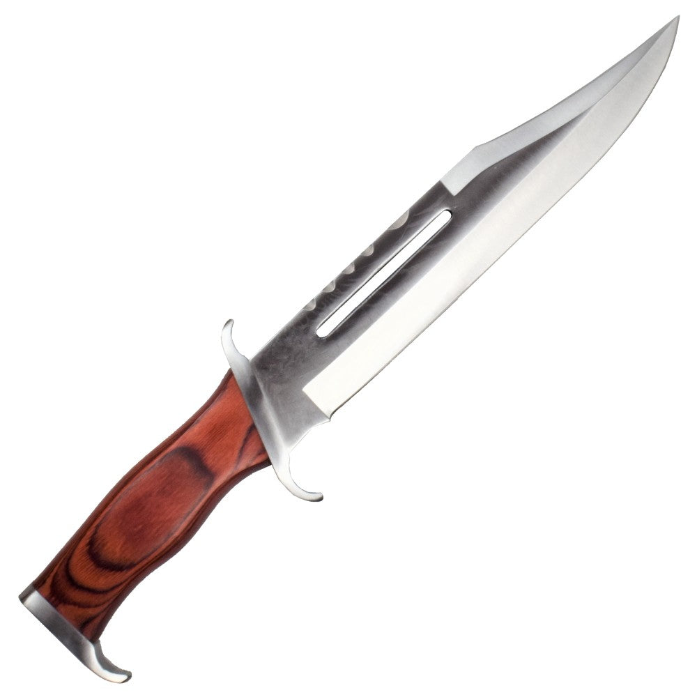 Coltello Da Caccia Rambo III Originale Con Fodero in Vero Cuoio