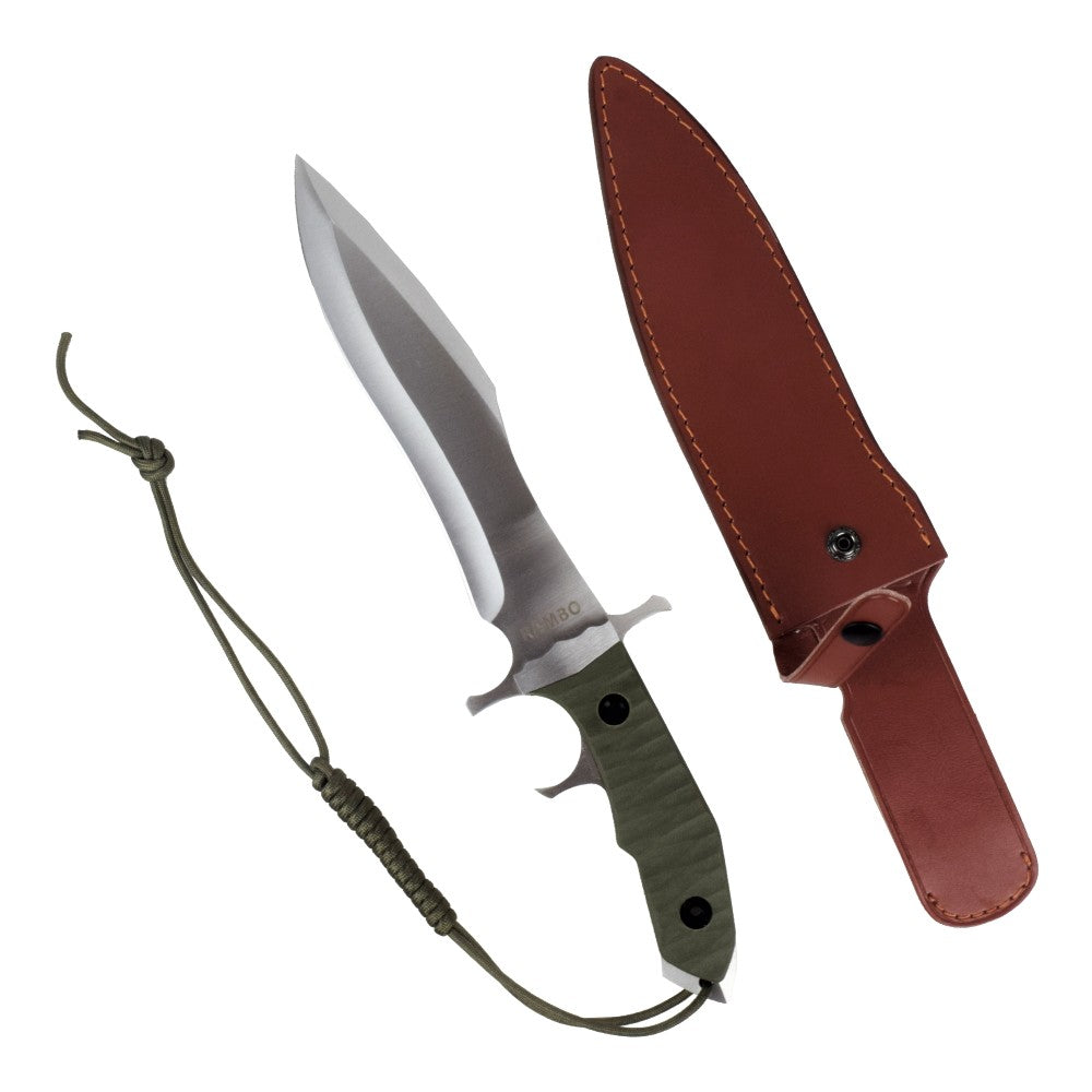 Coltello Da Caccia Rambo V Originale Con Fodero in Vero Cuoio
