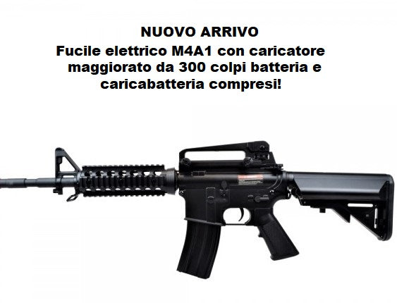 Fucile Elettrico M4 RIS CQB Long professionale Completo Di Batteria E Caricabatteria