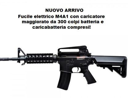Fucile Elettrico M4 RIS CQB Long professionale Completo Di Batteria E Caricabatteria