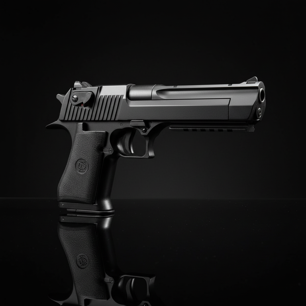 Desert Eagle – Angolo 3/4 – Sfondo Scuro Piano a Specchio