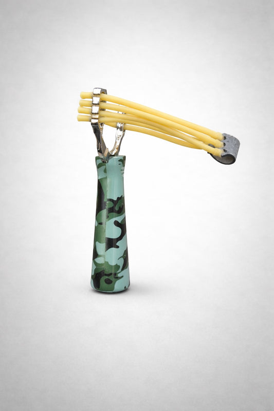 Fionda da Caccia a 3 Elastici, Portata Fino a 40 Metri di Tiro Utile