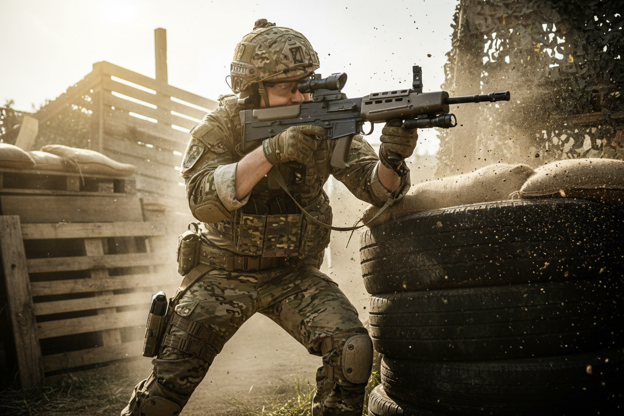 Fucile L85A2 in azione