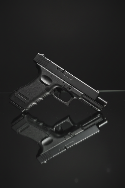Glock 17 sfondo scuro specchio