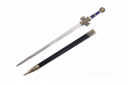Spada Crusader con fodero affiancato