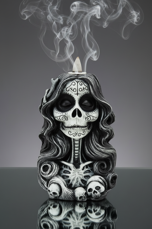 Brucia Incensi Day of the Dead con fumo - sfondo grigio