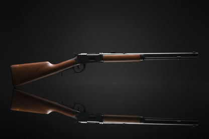 Double Bell Winchester M1894 – Vista 3/4, sfondo scuro