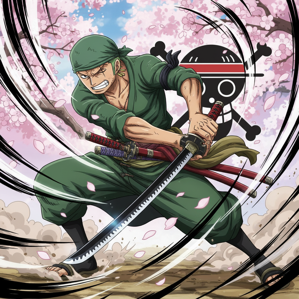 Roronoa Zoro con Katana Sandai Kitetsu