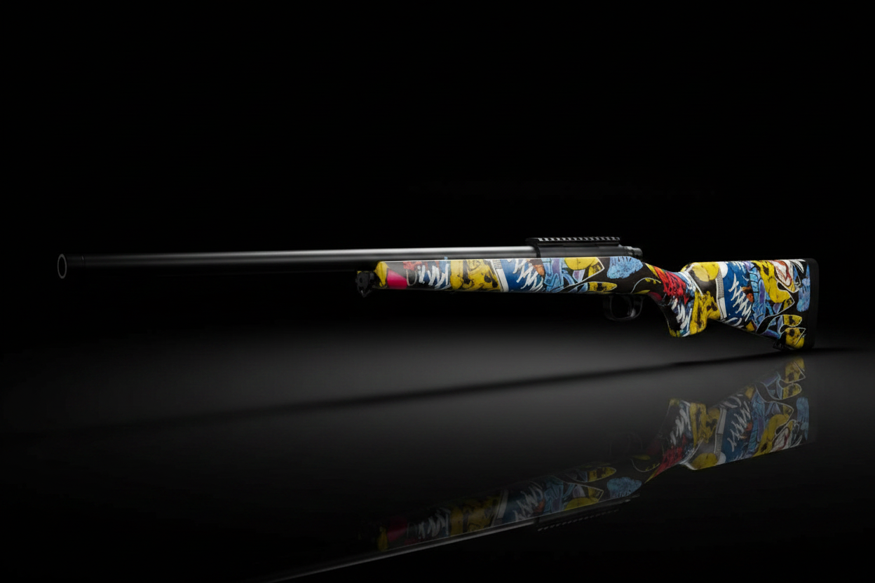 Double Bell VSR-10 Graffiti Edition – Fucile airsoft sniper sfondo scuro