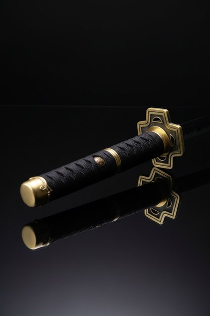 Primo piano manico Katana Yubashiri Roronoa Zoro One Piece