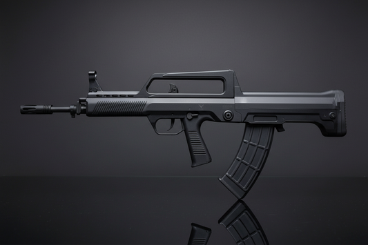 Huntsman Arms Type 95 PCP - sfondo grigio scuro piano a specchio