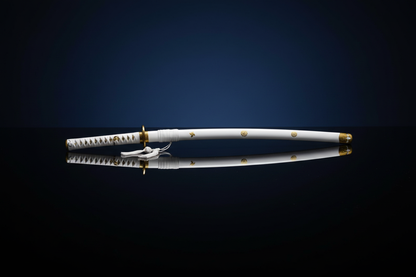 Katana Ame no Habakiri di Kozuki Oden da One Piece – replica 105 cm con fodero bianco e oro