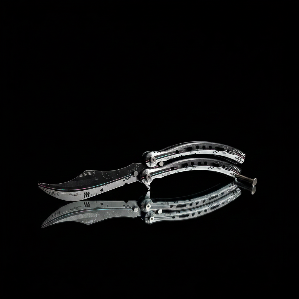 Coltello butterfly trainer in acciaio non affilato per allenamento balisong – lunghezza 23 cm