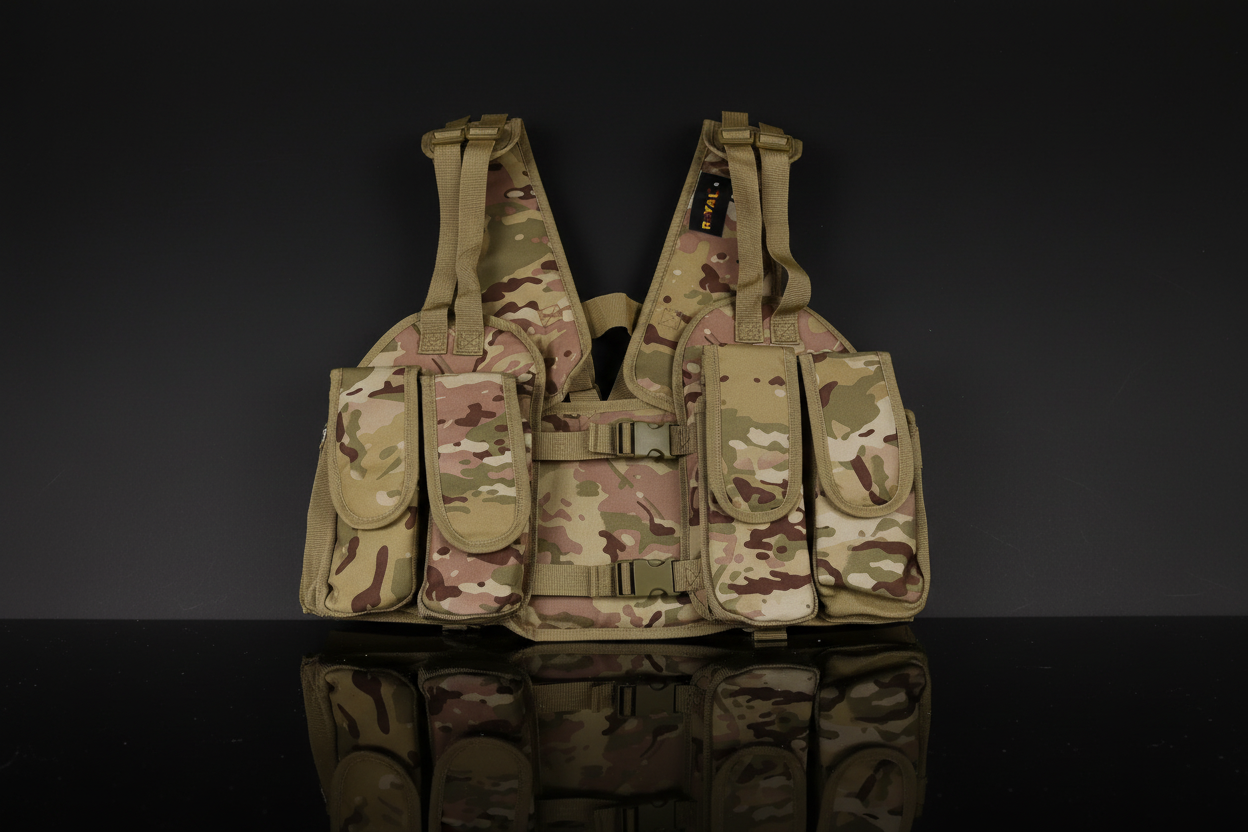 Royal Tactical Vest MultiCam - sfondo scuro piano a specchio